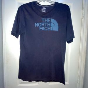 the north face dark blue logo tee size l
